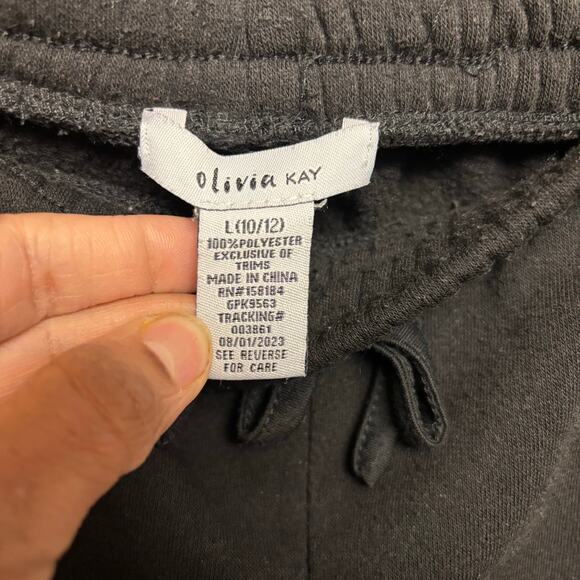 Olivia Kay Sweatpants Joggers Cargo Loungewear Comfy Cozy Kids Large 10/12 - Picture 3 of 11